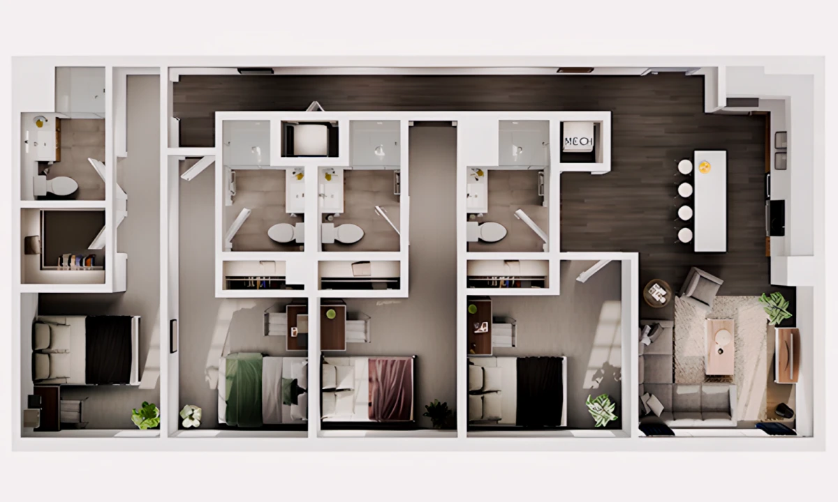 2x2 Rooms view 3