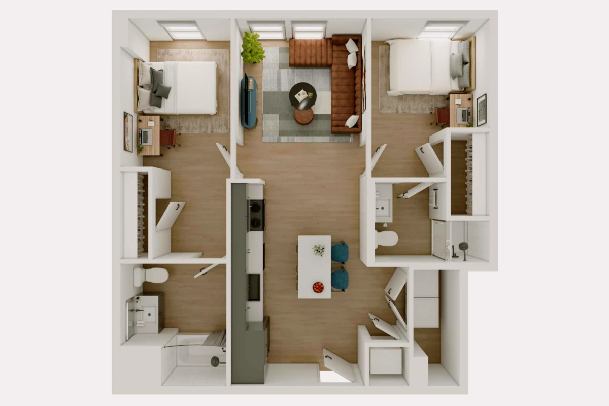 2 Bed 2 Bath