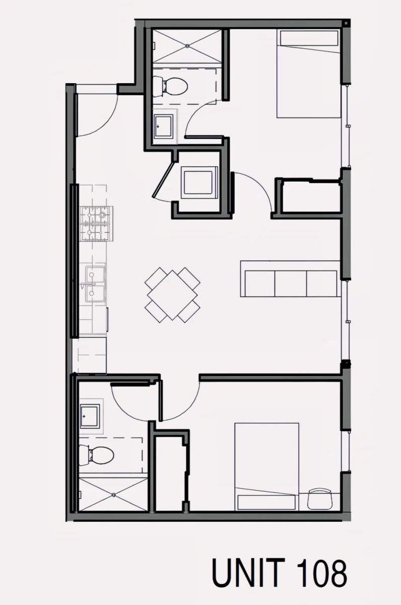 2 Bed2 Bath  108