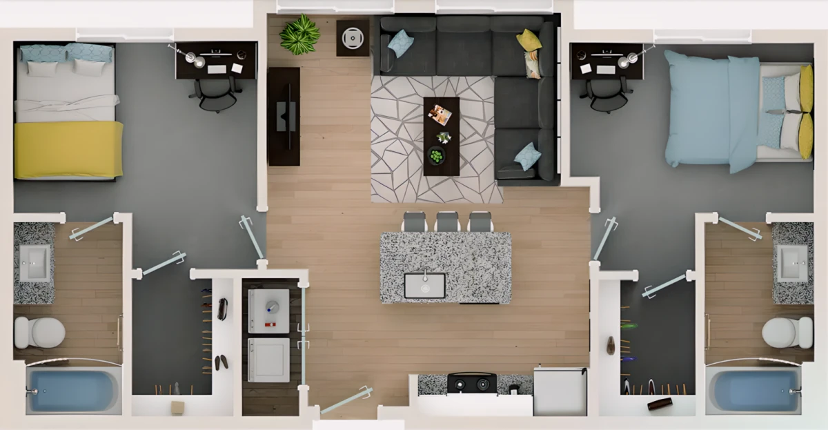 2 Rooms view 2
