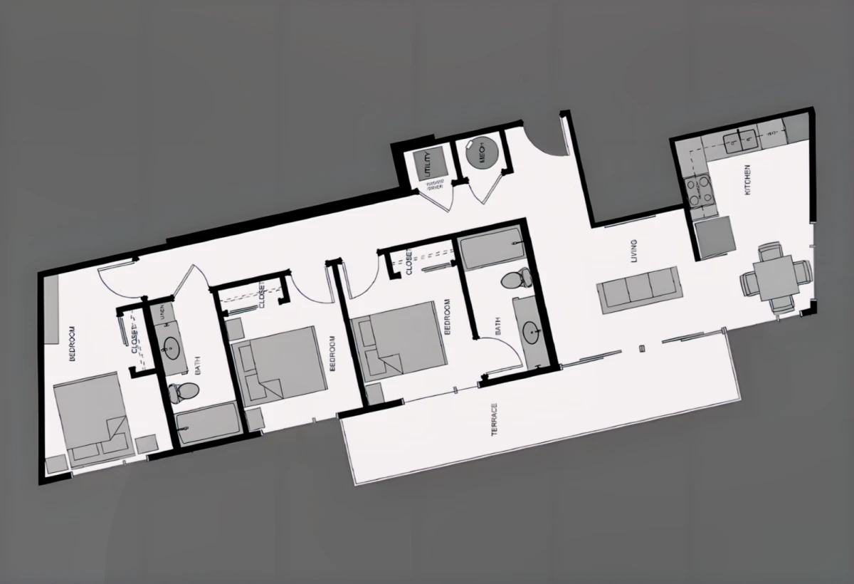 3 Rooms view 2