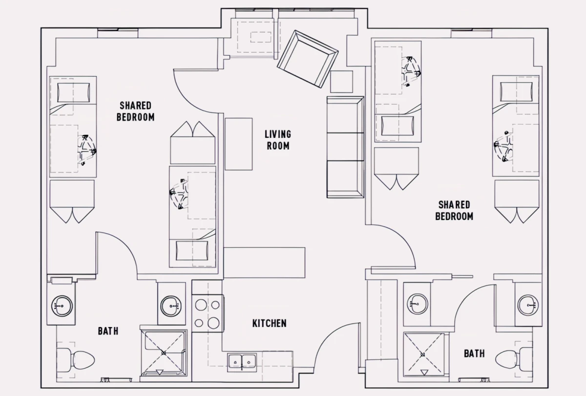 2 bed 2 bath