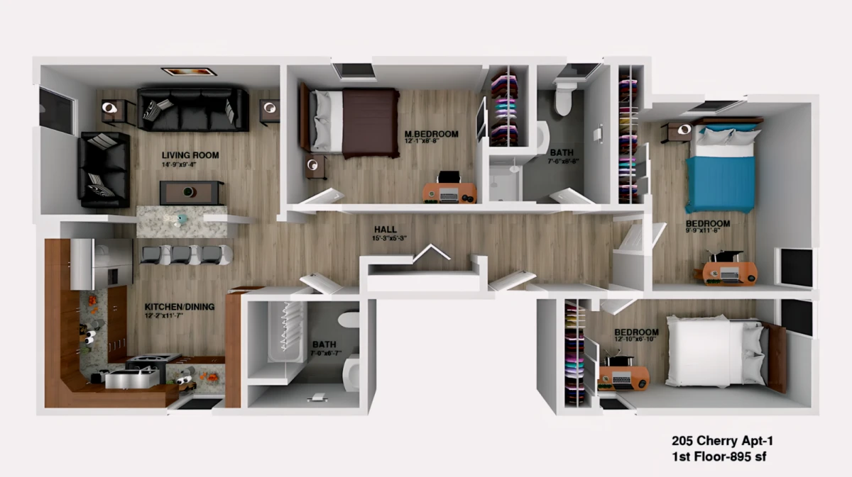 205 Cherry St Apartment 1