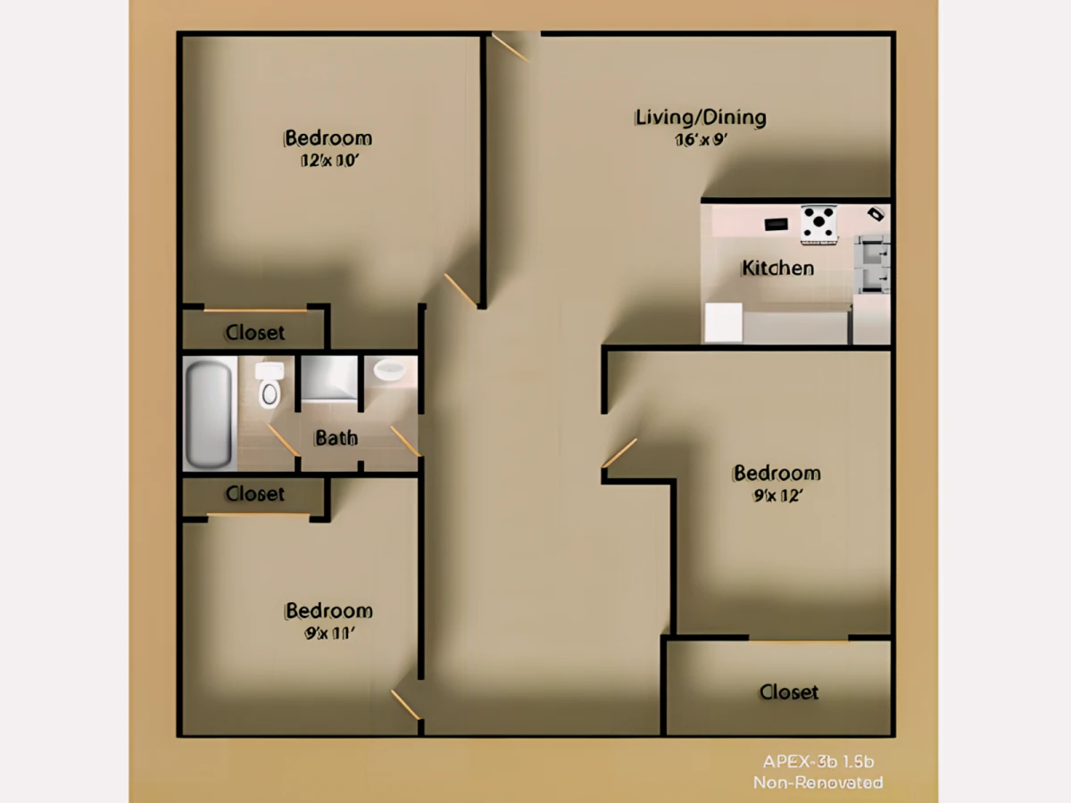 3 Rooms view 4
