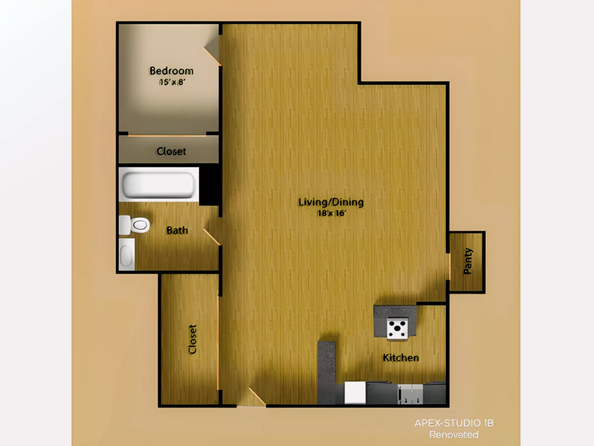 3 Rooms view 1