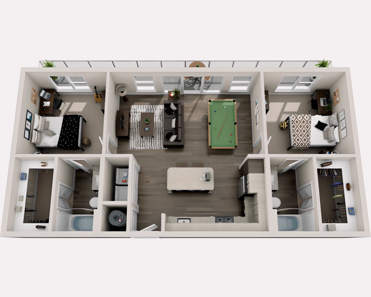 2Br, Rooms view 1