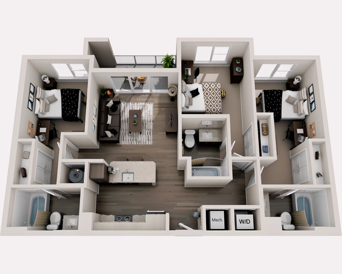 3Br, Rooms view 1