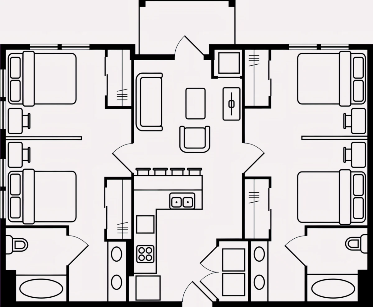 4 Rooms view 2