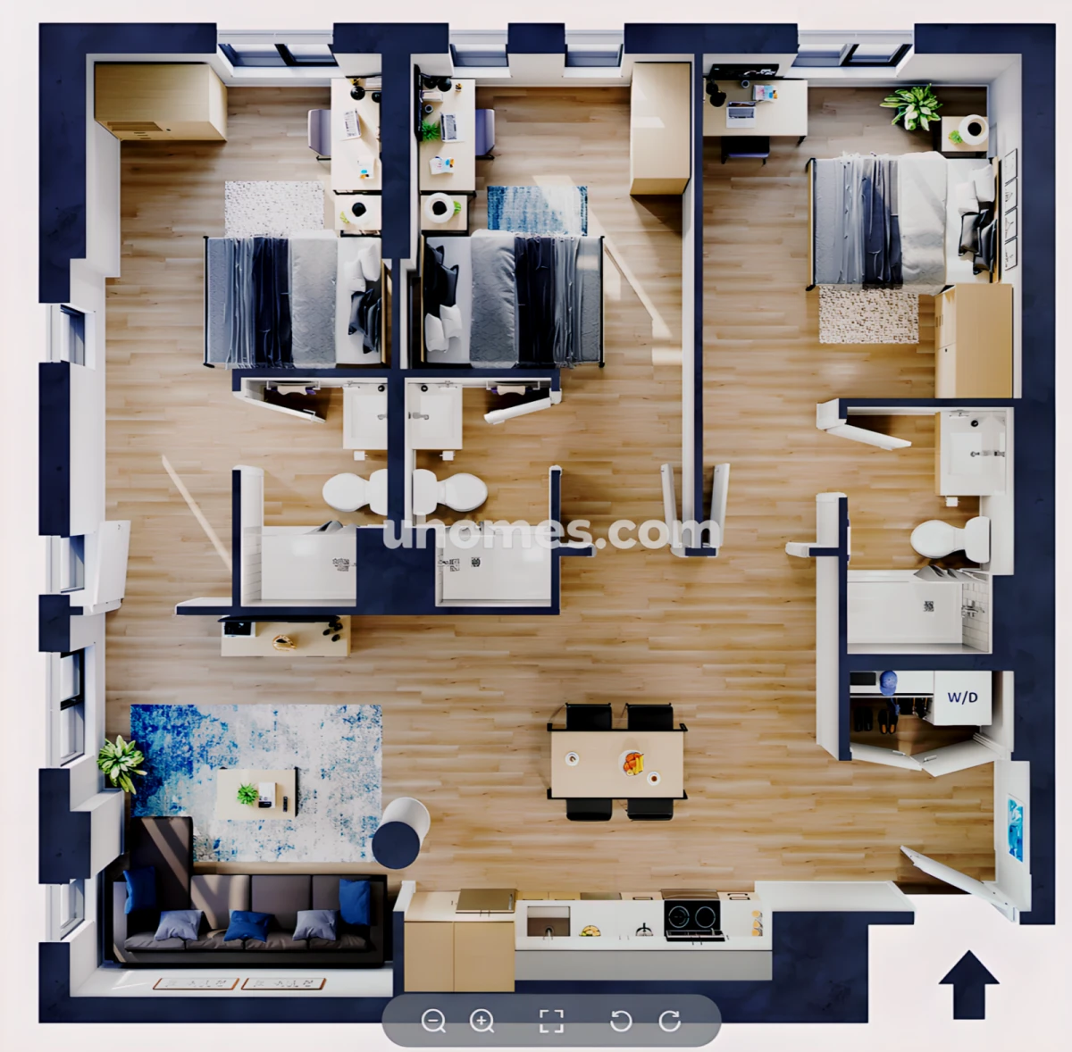 2 Rooms view 1