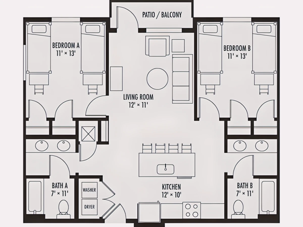 2x2 Rooms view 3