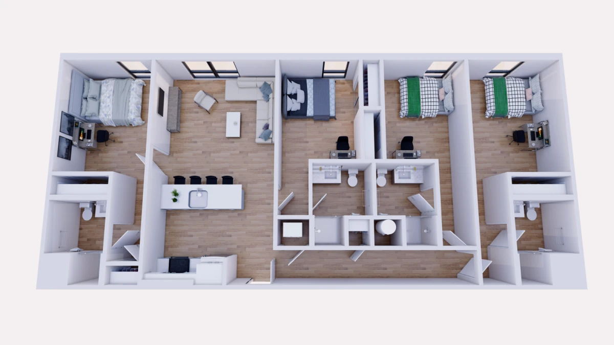 2x2 Rooms view 2