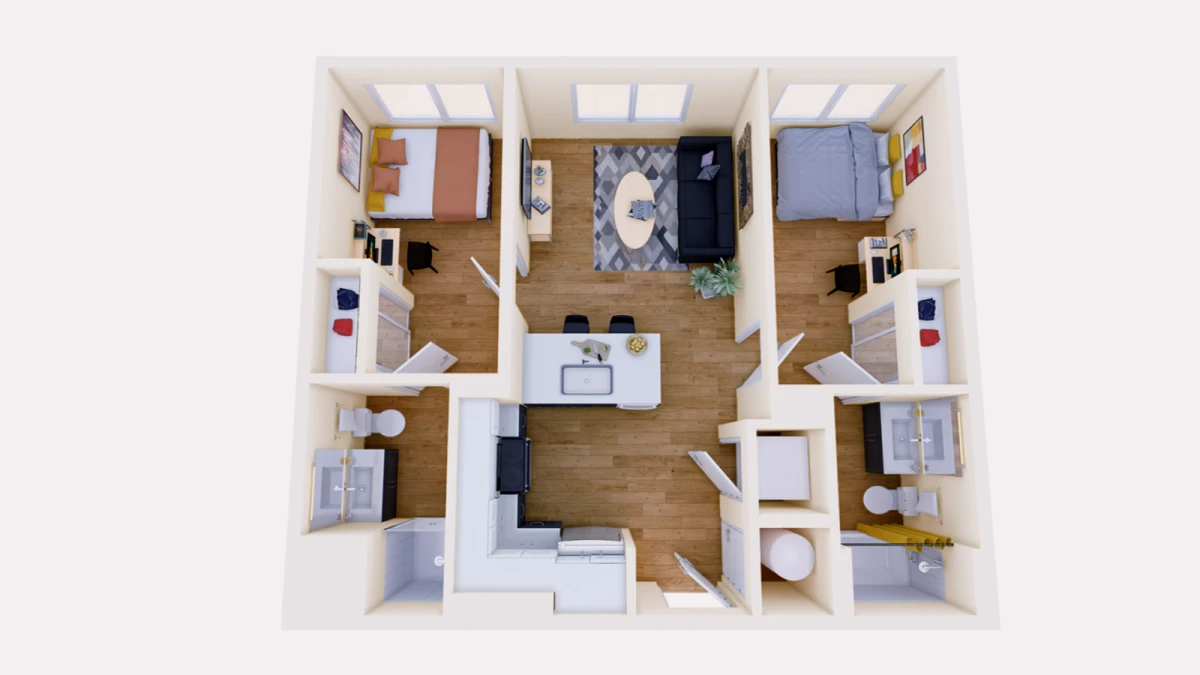 2x2 Rooms view 2