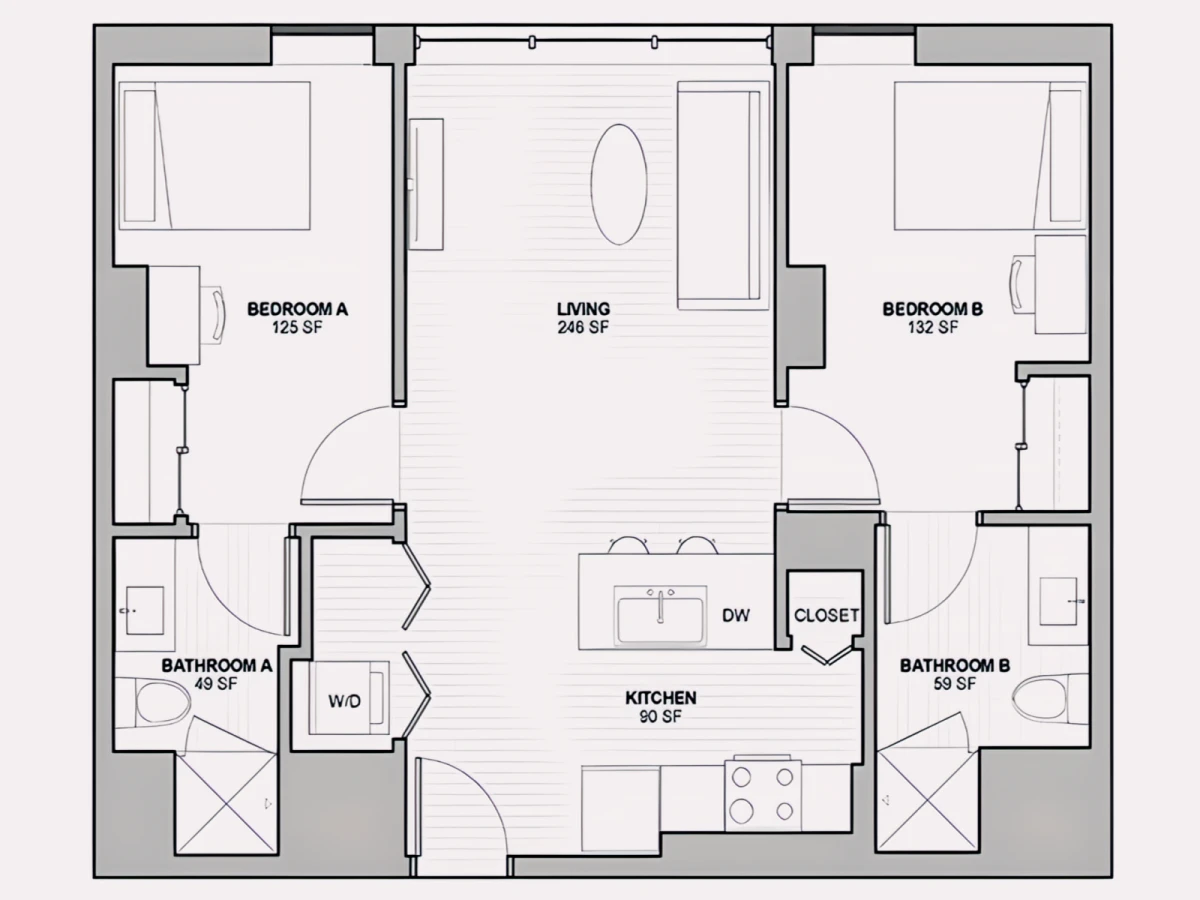 2x2 Rooms view 2