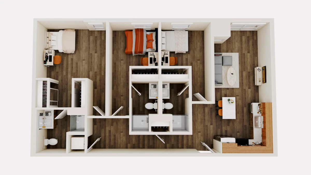 3x3 Rooms view 1