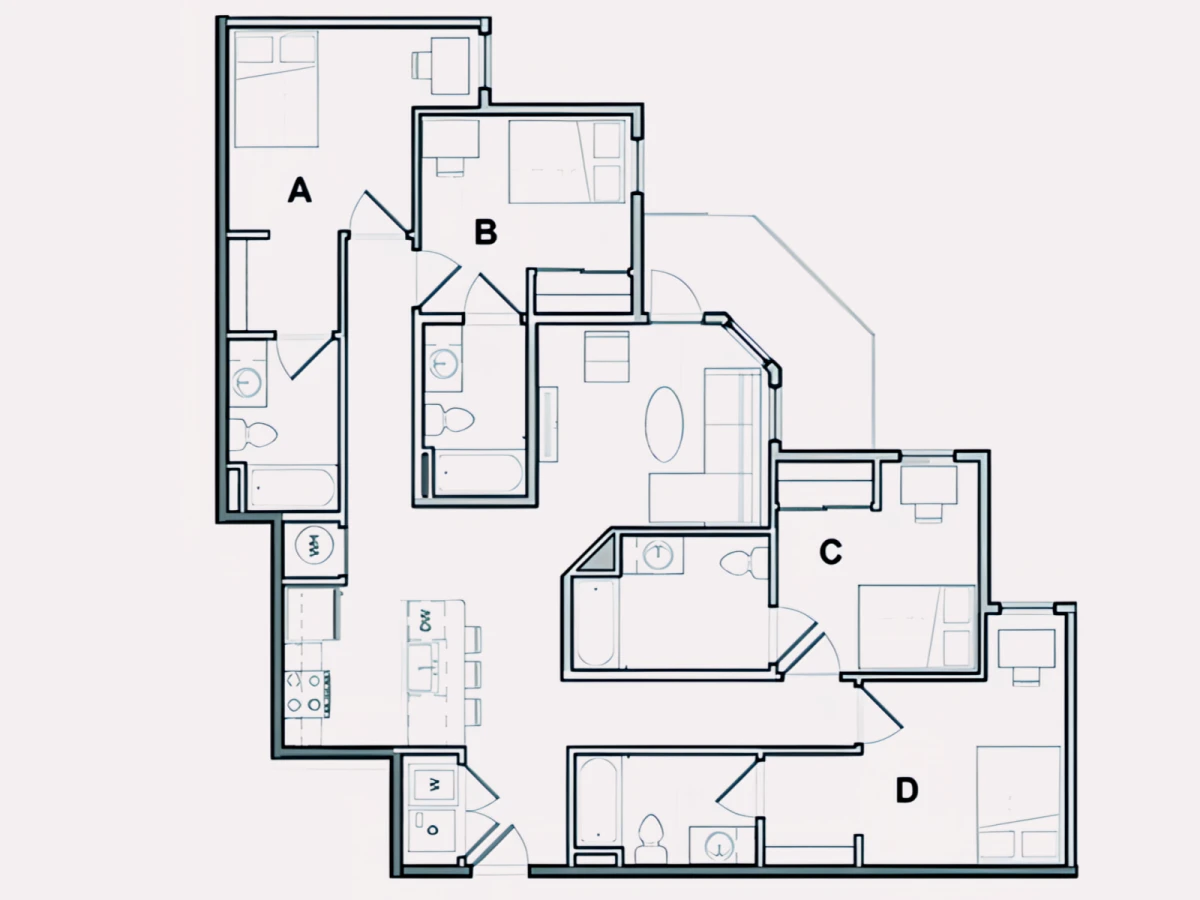 1x1 Rooms view 2
