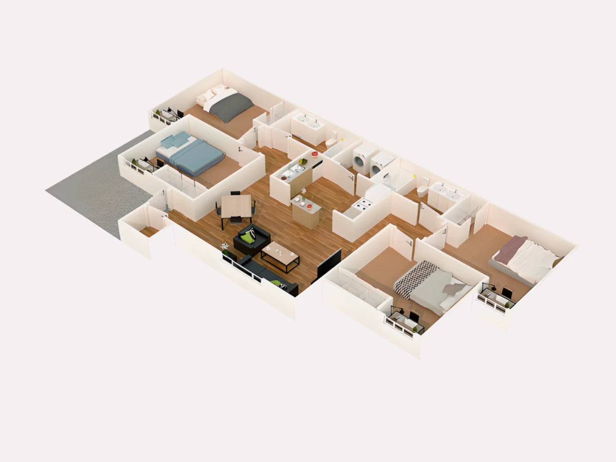 1x1 Rooms view 1