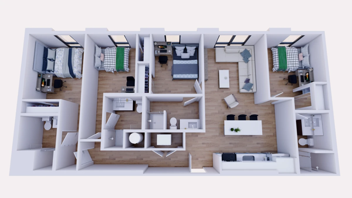 4x4 Rooms view 1