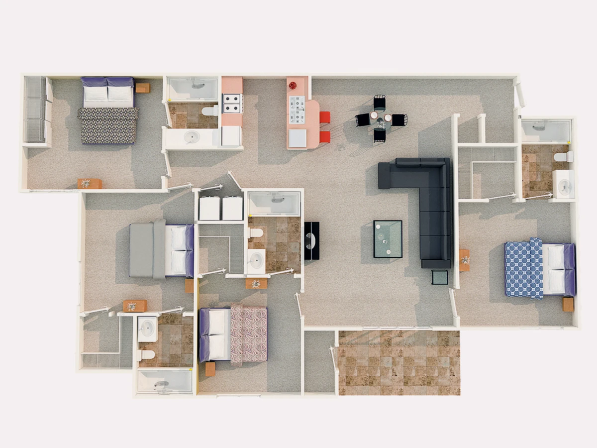 4BD/4BA Rooms view 1