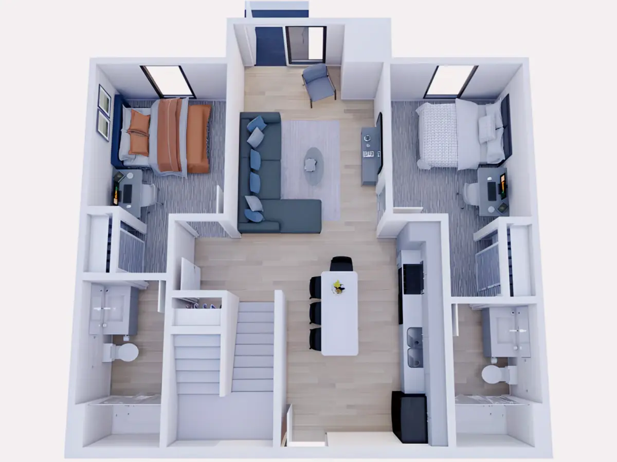 4x4 Rooms view 3