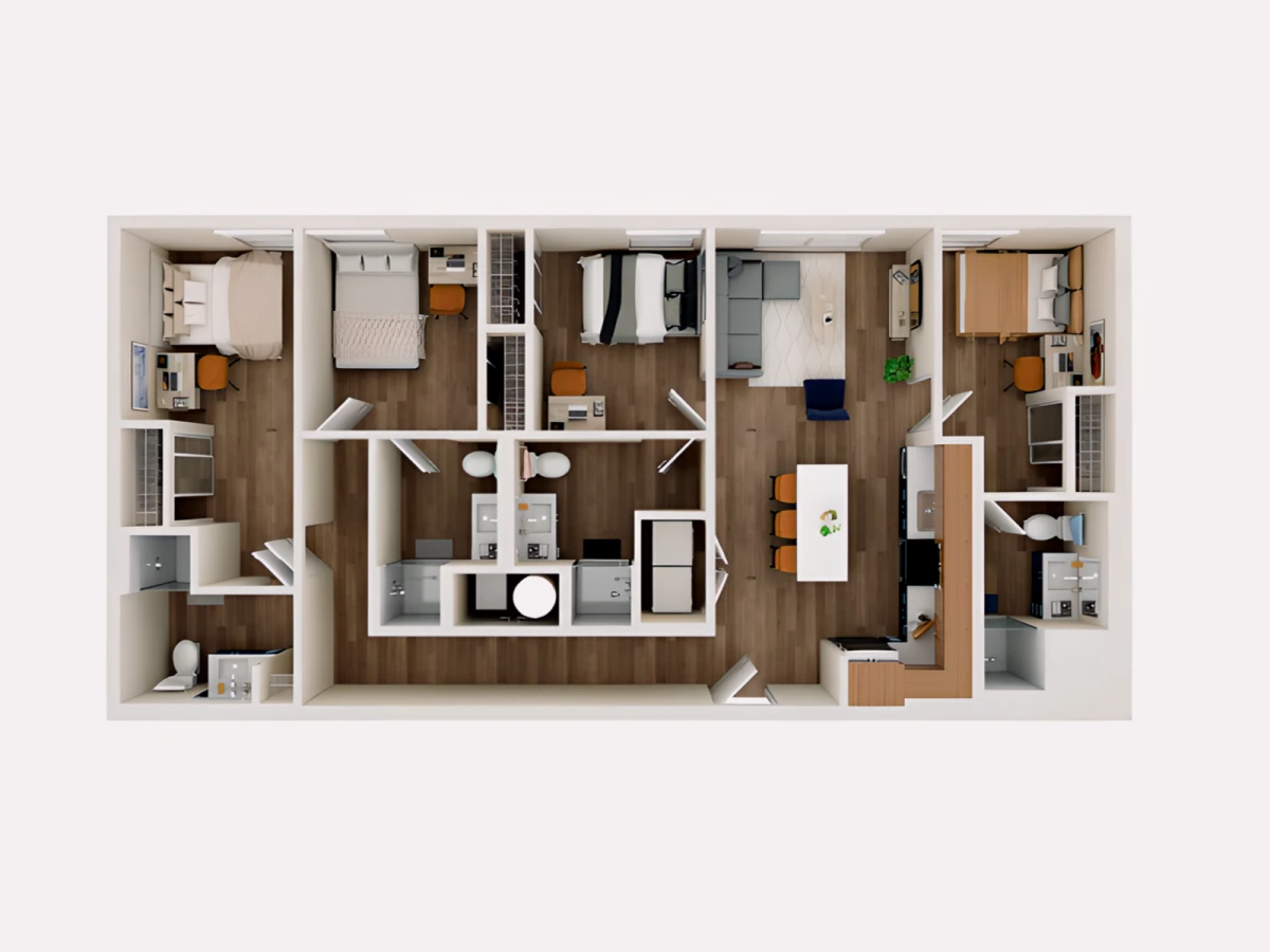 4x4 Rooms view 1