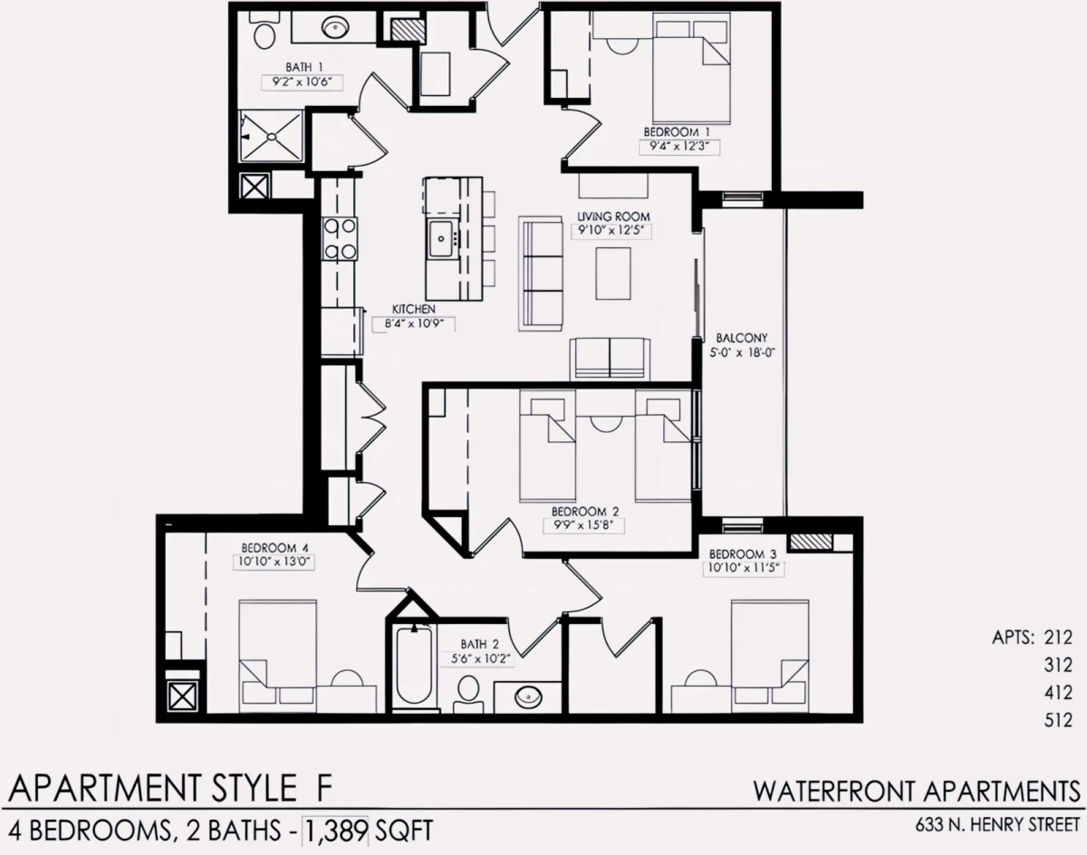 4 Rooms view 1