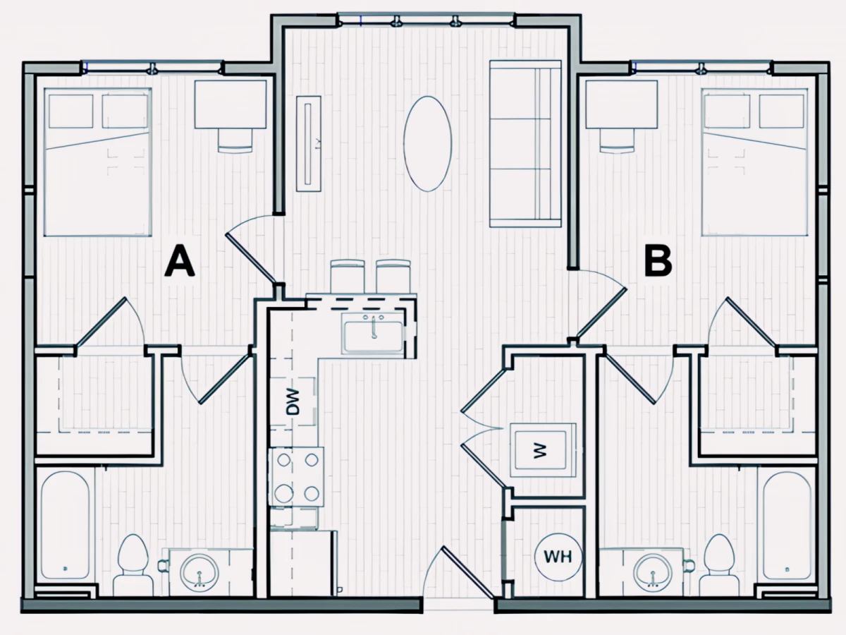 2x2 Rooms view 1