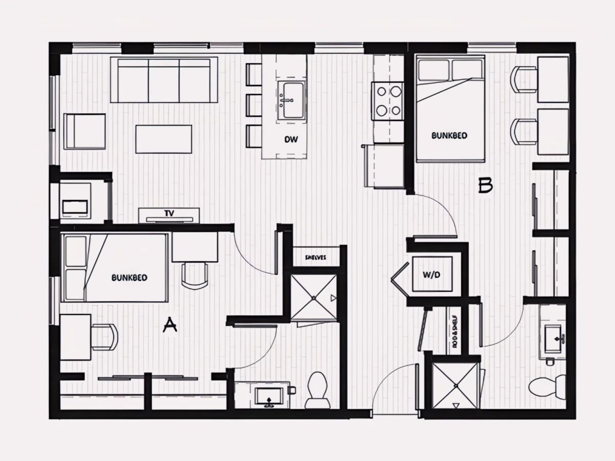 1x1 Rooms view 1