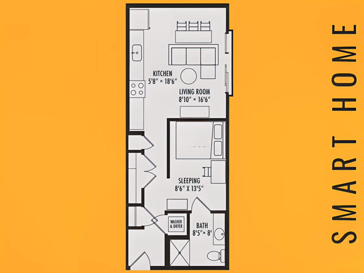 1x1 Rooms view 3