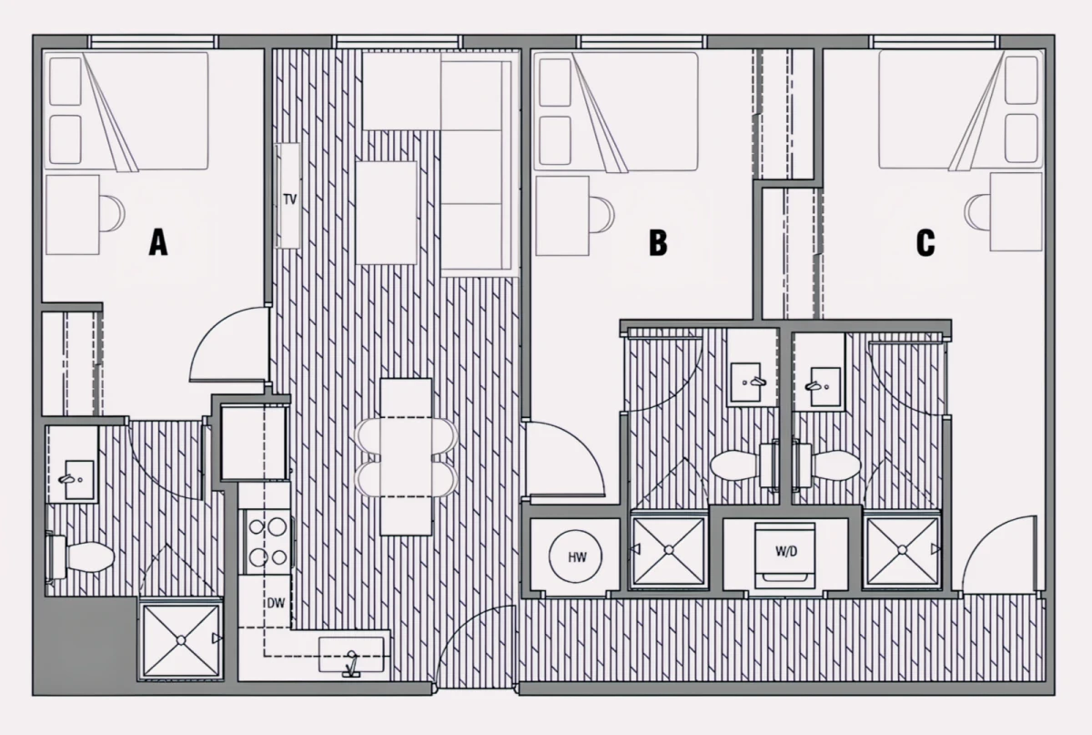 4x4 Rooms view 1