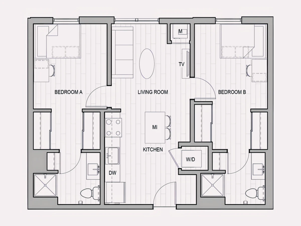 2x2 Rooms view 3