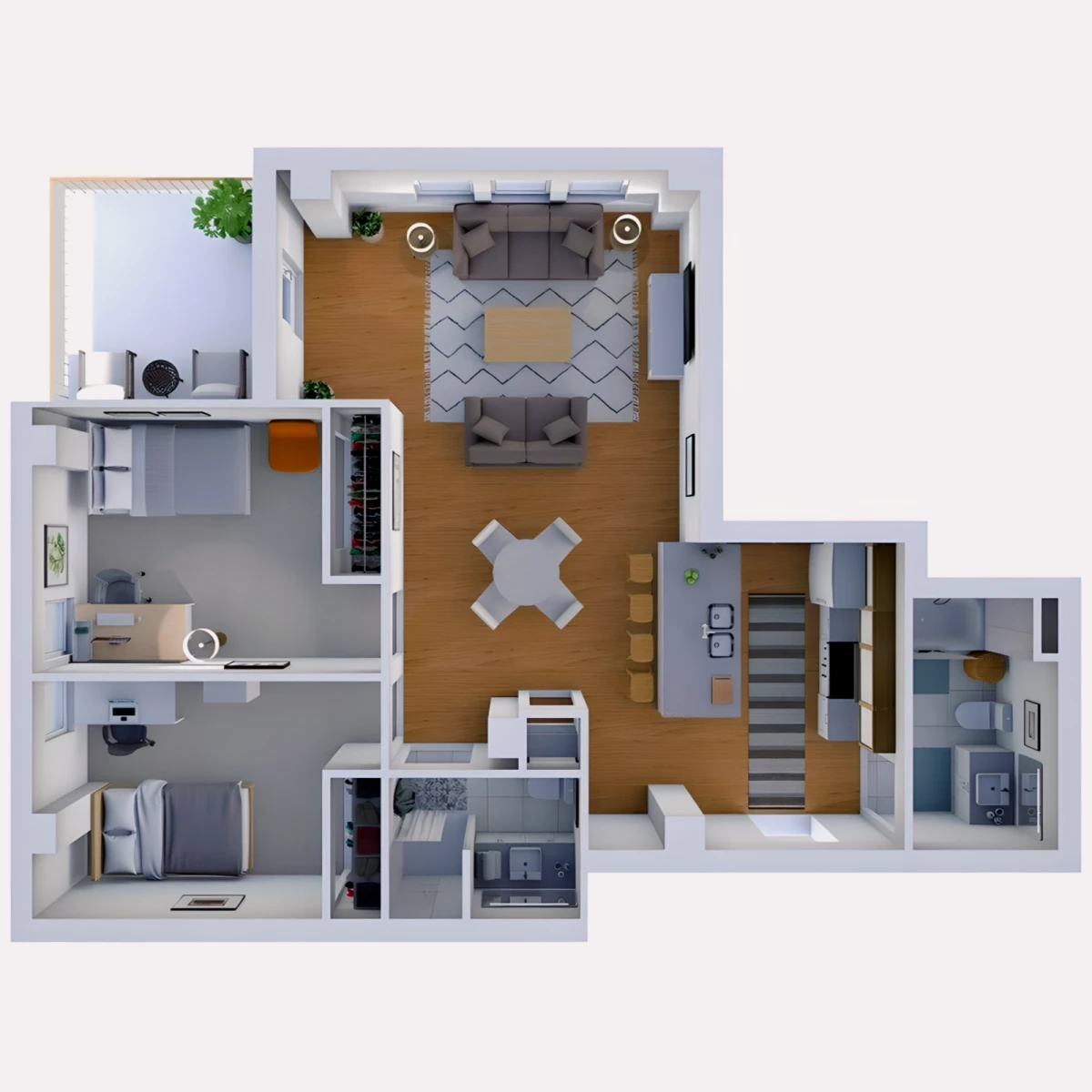 2 Rooms view 2