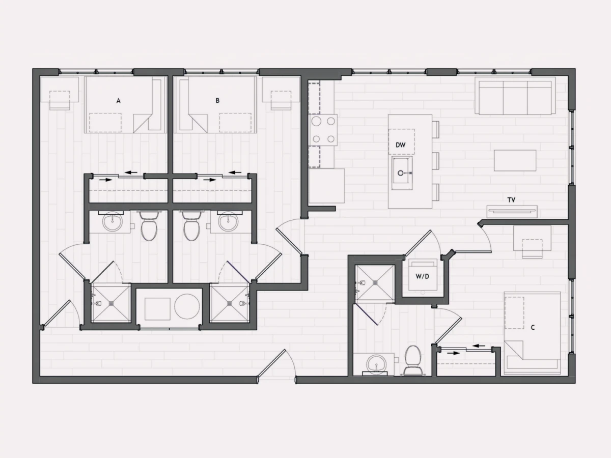 3x3 Rooms view 1