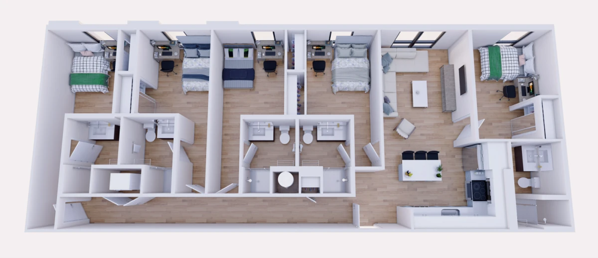 2x2 Rooms view 1