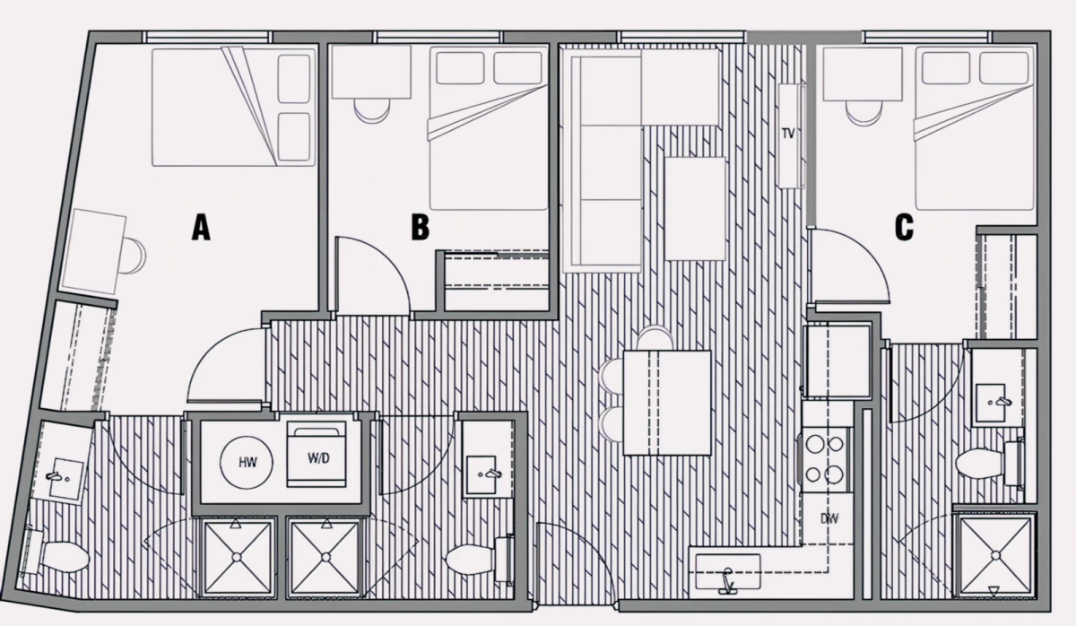3x3 Rooms view 1