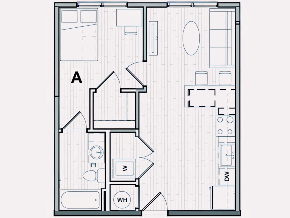 1x1 Rooms view 1