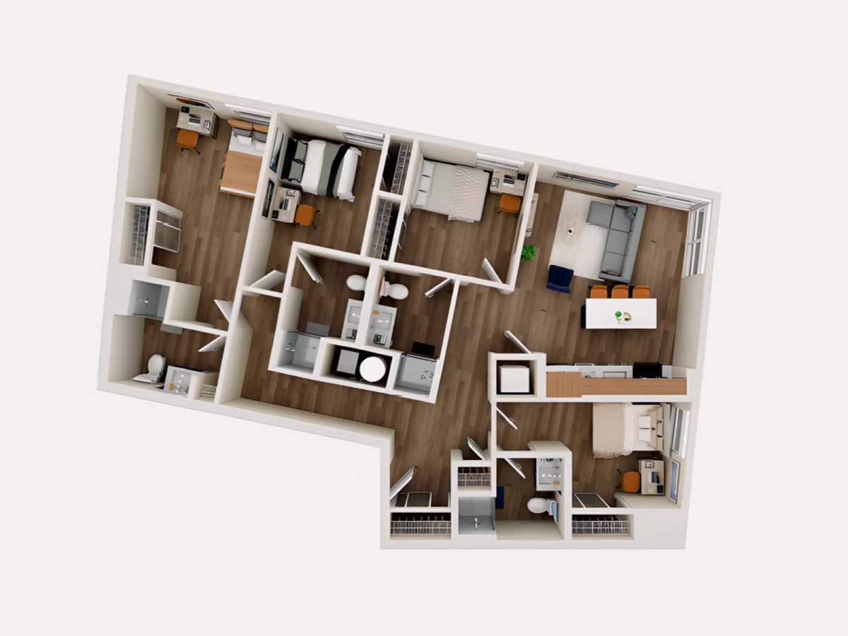 4x4 Rooms view 2