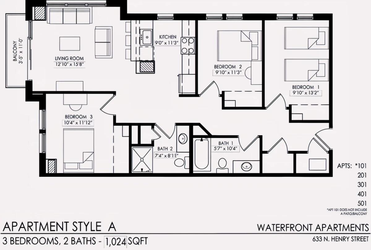 3 Rooms view 1