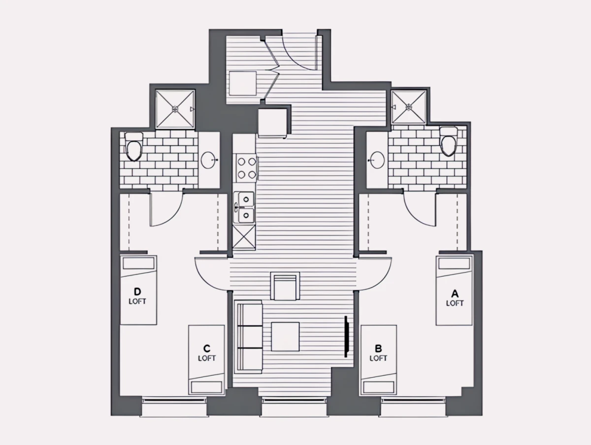 2x1 Rooms view 1