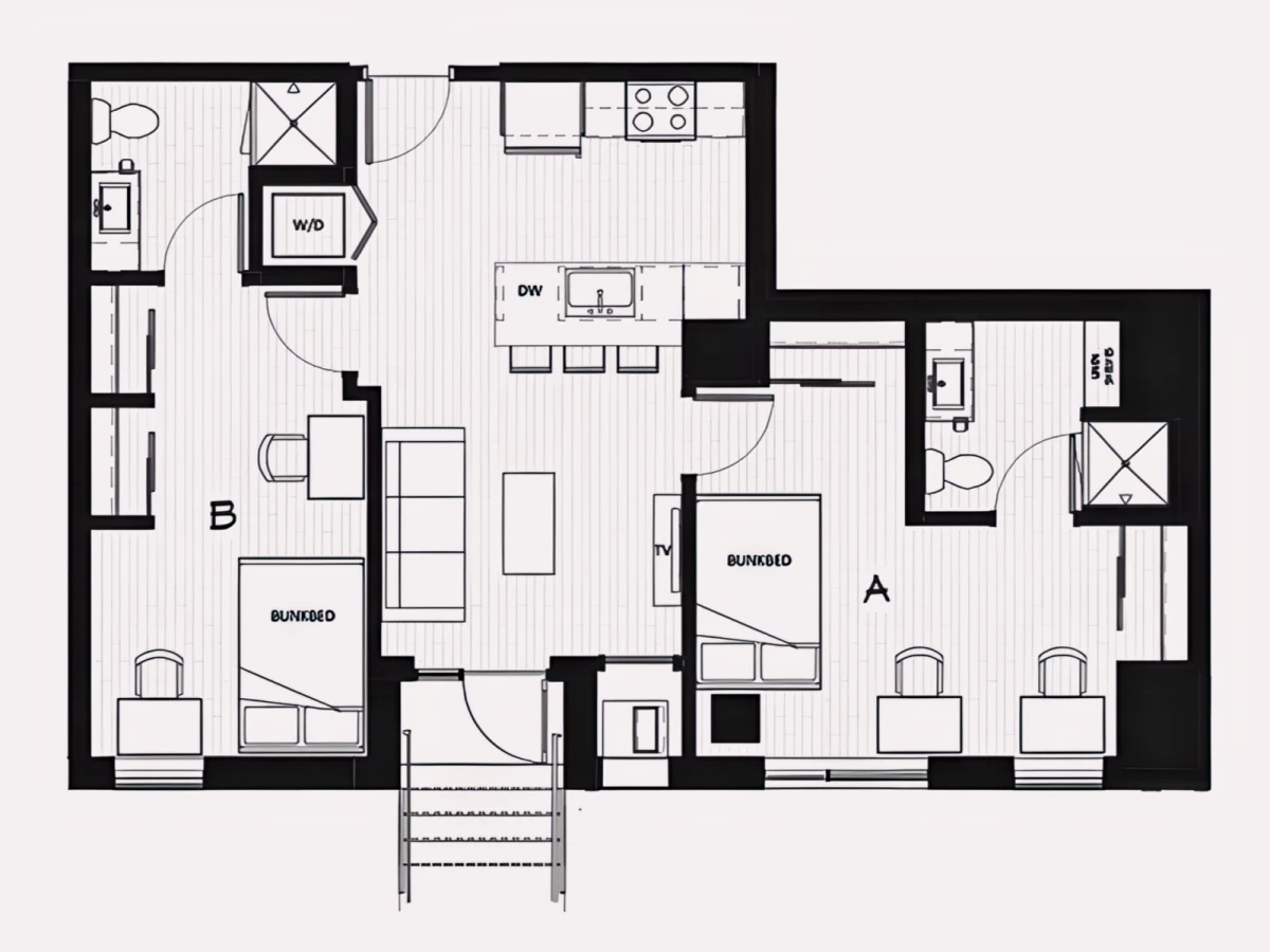 2x2 Rooms view 1