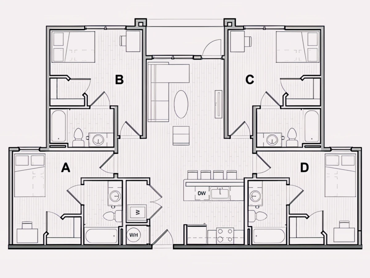 4x4 Rooms view 1