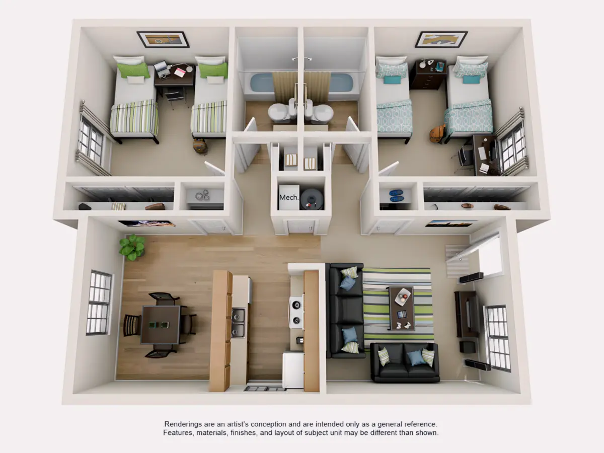 Shared Rooms view 1