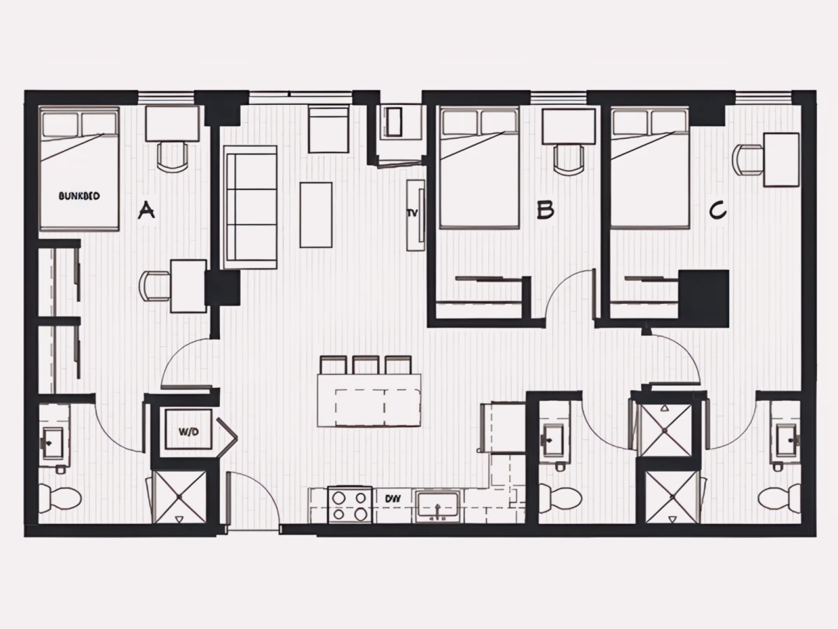 2x2 Rooms view 3