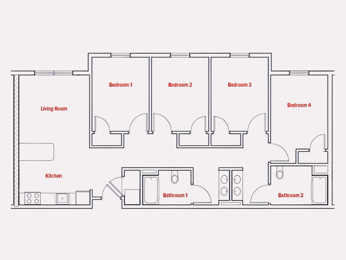 4 Rooms view 1