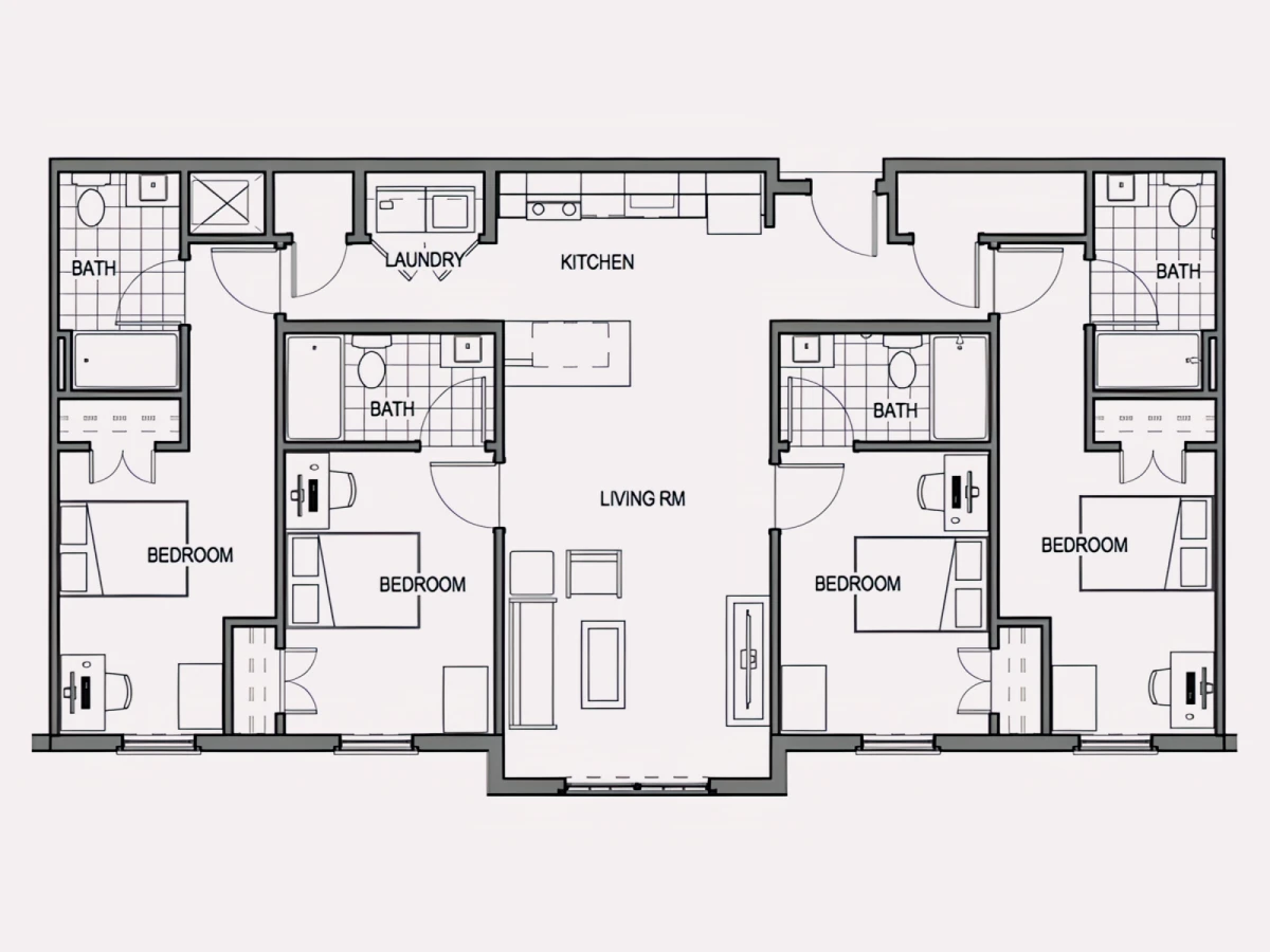 4 Rooms view 1