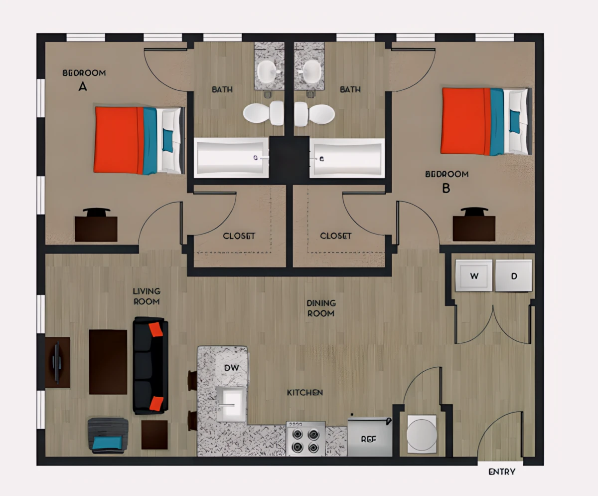 3 Rooms view 2