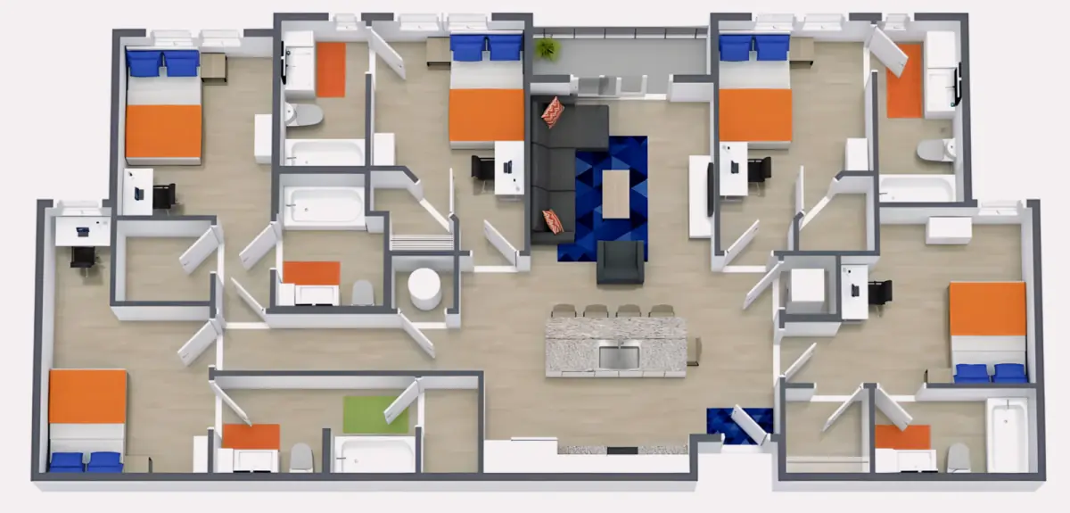 5 Rooms view 2