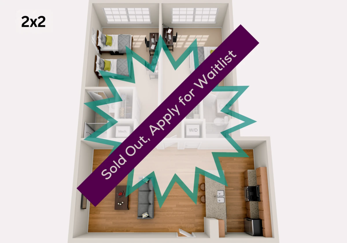 4x2 Rooms view 1