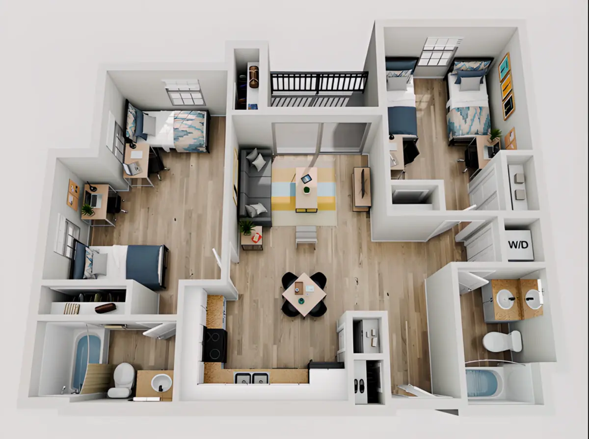 2 Rooms view 3