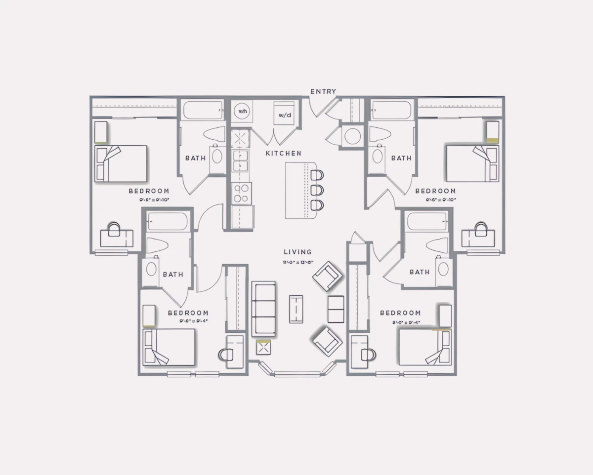 4 Rooms view 2