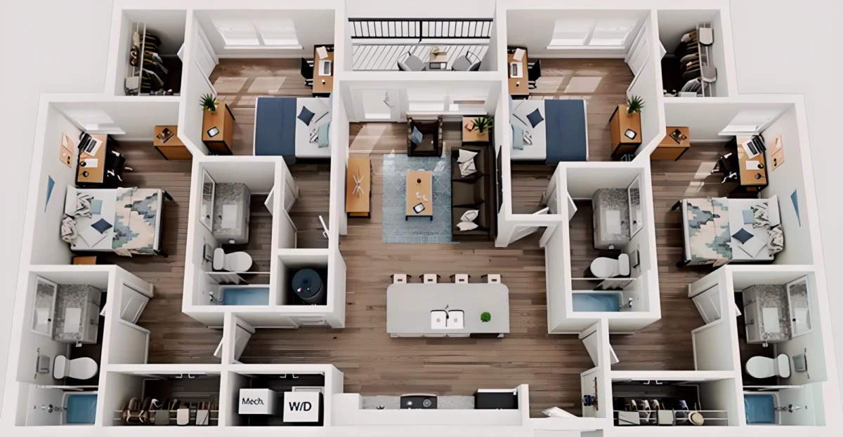 3 Rooms view 4
